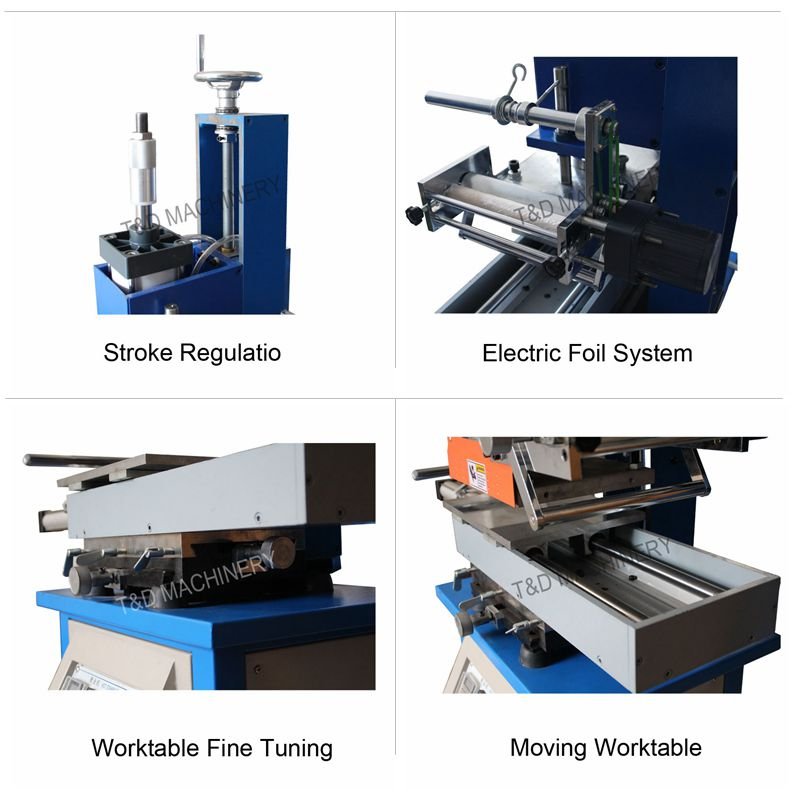 Pneumatic semi-auto fine-tuning table hot foil stamping machine for papers - CECLE Machine