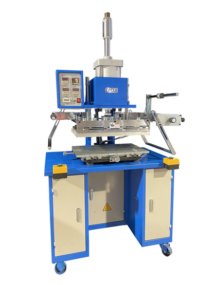 Pneumatic semi-auto fine-tuning table hot foil stamping machine for papers - CECLE Machine