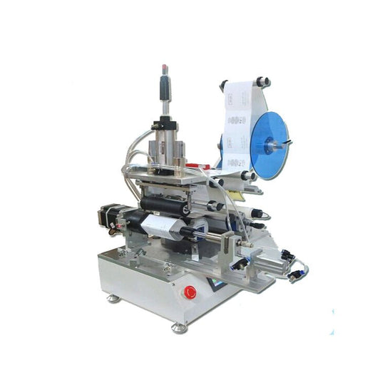 Semi-auto double-side flat labeling machine, polygon bottle labeling machine - CECLE Machine