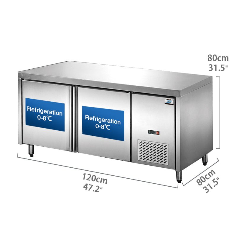 Stainless Steel Food Prep Table refrigerator restaurant hotel canteen back kitchen commercial refrigerator - CECLE Machine
