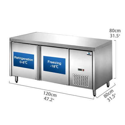 Stainless Steel Food Prep Table refrigerator restaurant hotel canteen back kitchen commercial refrigerator - CECLE Machine