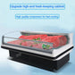 Supermarket refrigerated display case material isstainless steel refrigerator freezer showcase glass top freezer for sale
