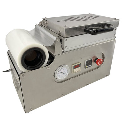 Vacuum skin packaging machine, Desktop skin packaging machine for food, skin pack tray sealer for steak/seafood/meals