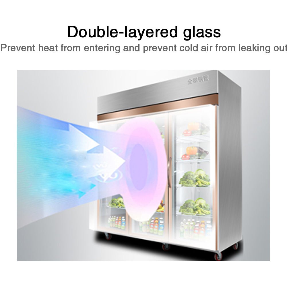 Vertical Beverage Beer Vegetable Display Freezer Glass Door Refrigerator Double Door Three Door Style Choice - CECLE Machine